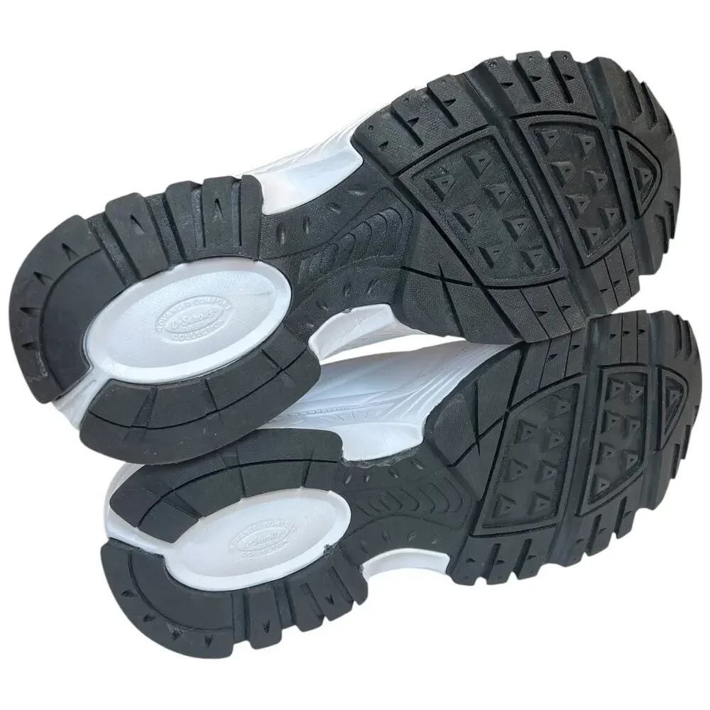 NWT Dr. Scholl’s Stamina Men’s White Navy Chunky Sneakers Gel Cushion Size 12W